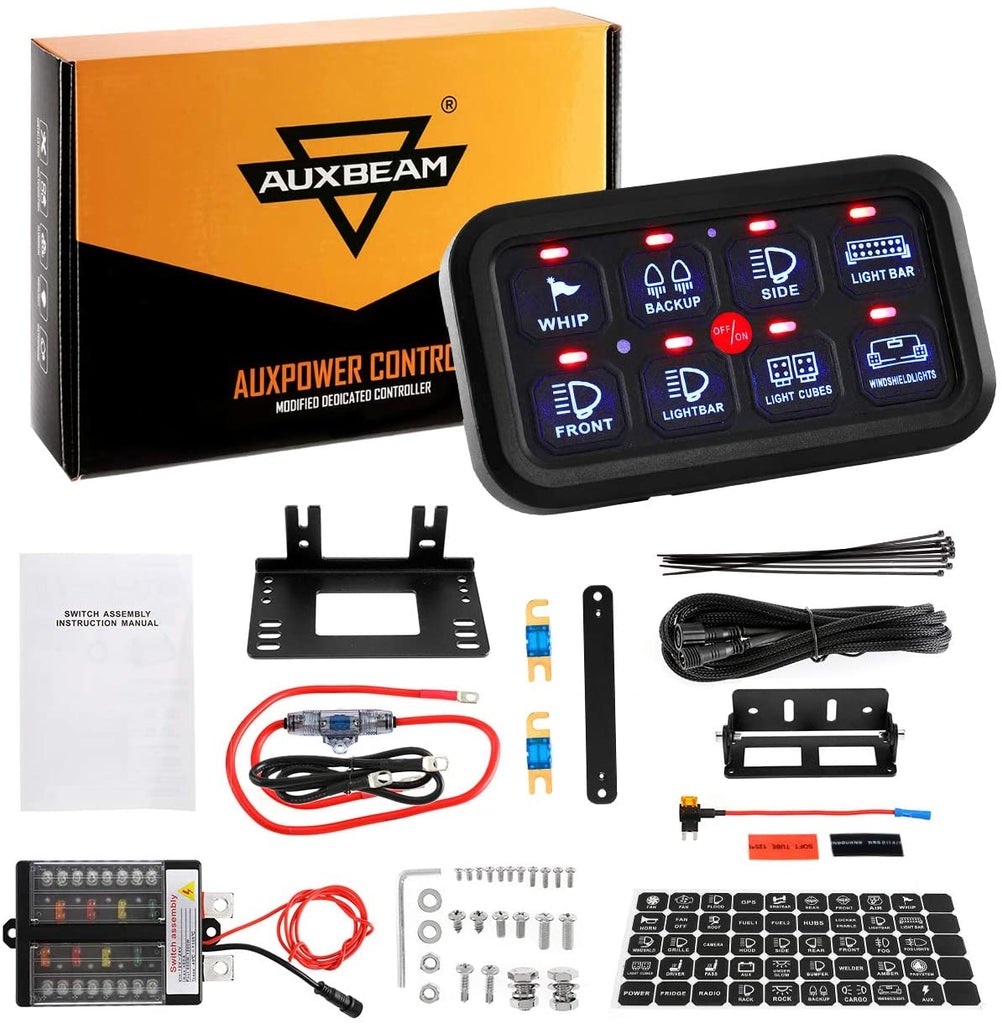 Auxbeam 8 Switch Panel – Level Up Suspension