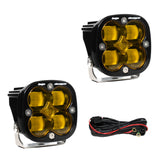 Baja Designs Squadron SAE Black LED Auxiliary Light Pod [Amber]