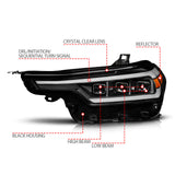 CHEVY COLORADO 23-26 Z-SERIES FULL LED PROJECTOR HEADLIGHTS BLACK W/ DRL SWITCH & INITIATION