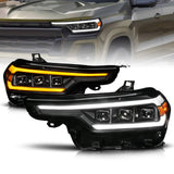 CHEVY COLORADO 23-26 Z-SERIES FULL LED PROJECTOR HEADLIGHTS BLACK W/ DRL SWITCH & INITIATION